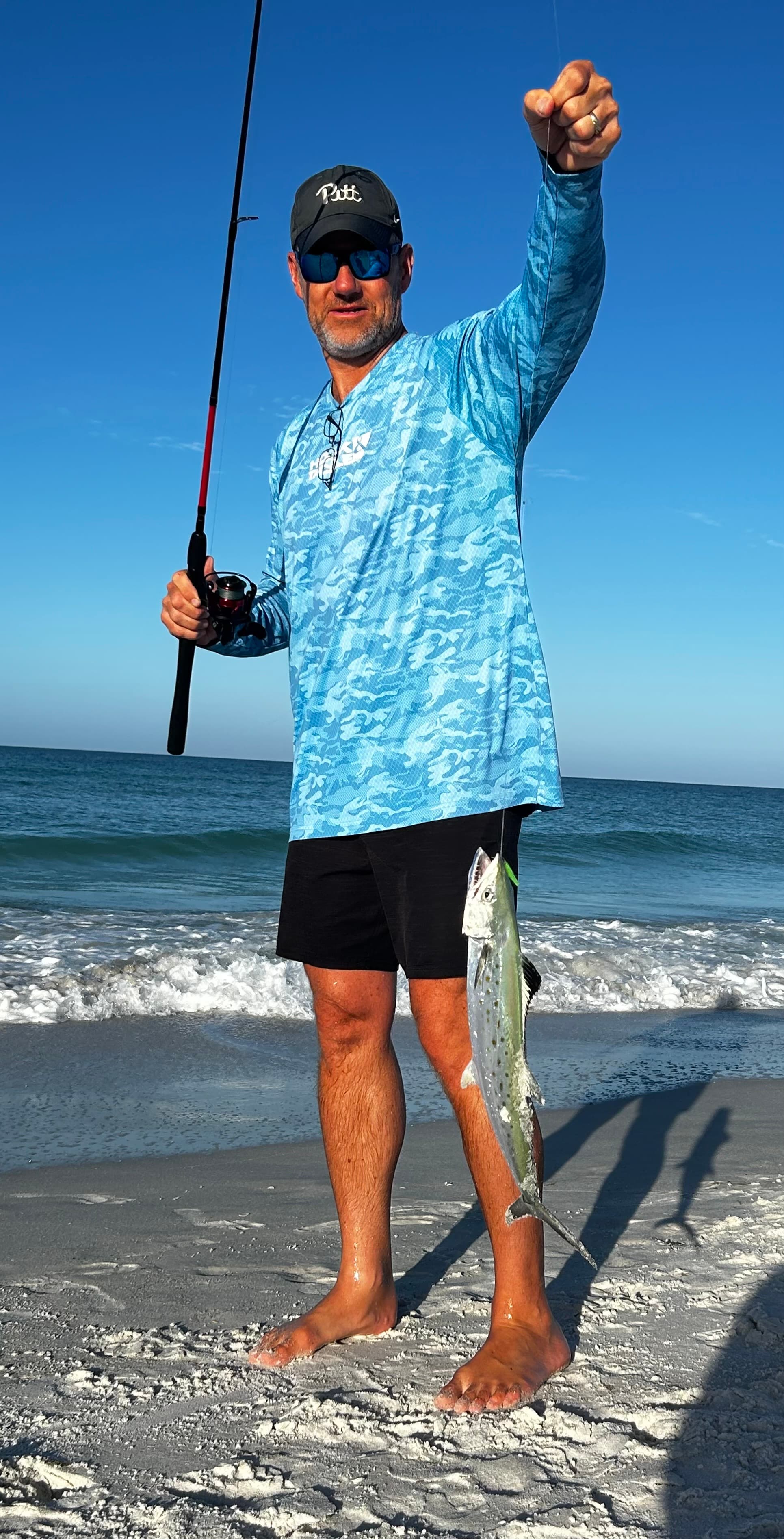 Ed Gaskey fishing at the beach