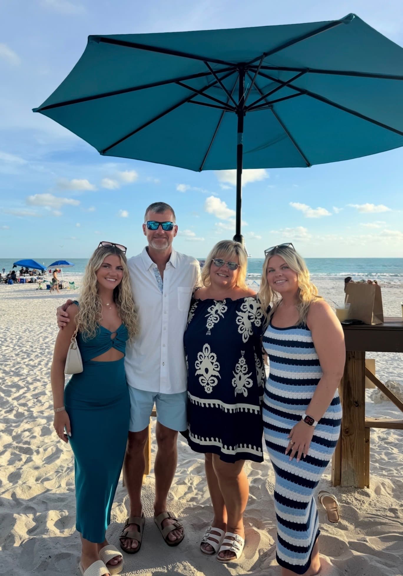 Ed Gaskey with family at the beach