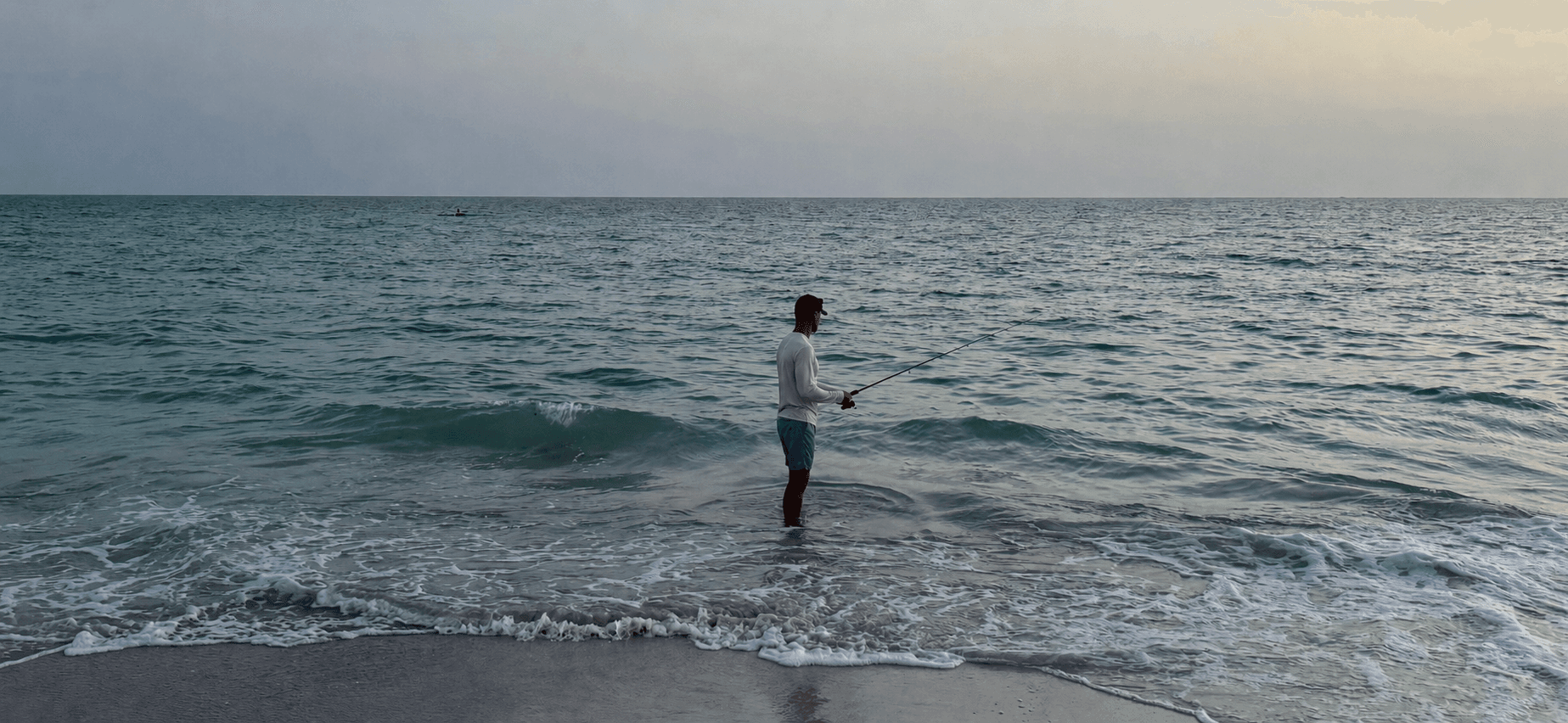 Ed Gaskey fishing at the beach
